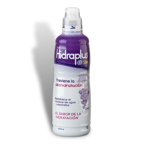 Hidraplus 45 Zinc Uva 400 Ml Suero Oral